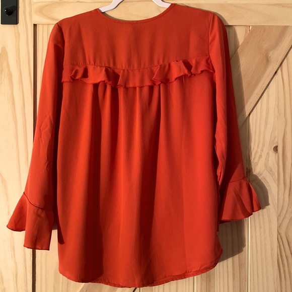 NWOT Lauren Conrad 3/4 Sleeve Button Blouse - Picture 2 of 4